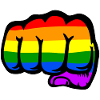 Main Poing Rainbow Flag