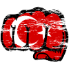Turkey flag hand fist used