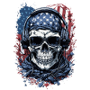 American Skull Flag Sunglasses Style