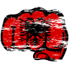 Albania flag hand fist used