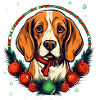 Beagle Dog Xmas, Love Dogs