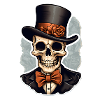 Totenkopf mit Zylinder Halloween