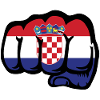 Croatia flag hand fist