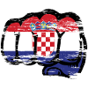 Croatia flag hand fist used