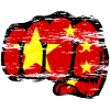 China Flag Hand Fist Used