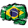 Brazil Flag Hand Fist Used
