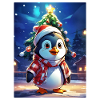 Weihnachten Pinguin Blankovorlage 1.7