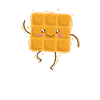 Dancing Waffle Dough Pastry Snack