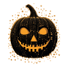 Unheimliche schwarze Jackolantern