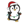 Pingouin Noël Hiver Animaux Pingouins