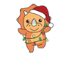 Triceratops Christmas Winter Animals Dinos