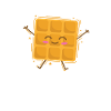 Funny Waffle Pastry Baker Dough
