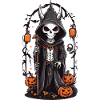 Halloween Skeleton Druid Magic