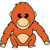 Lachender Orang-Utan