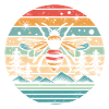 Retro Sunset Bee