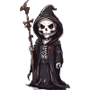 Cute Skeleton Magician Halloween Magic