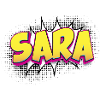 Sara Custom Name Comic Book Style Pop Art, Sara