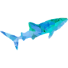 Requin-baleine bleu vert