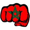Marokko Flagge Hand Faust