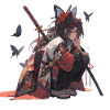Samurai girl anime style