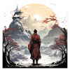 Samurai in a snowy landscape