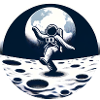 Astronaute dansant sur la lune