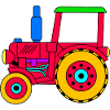 Trattore rosso per bambini e bambine