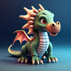mignon petit bébé dragon drôle