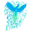 Paradiesvogel, Fantasievogel, Papagei, Flecken