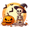 Halloween Skeleton Landscape