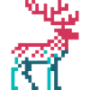 PixelDasher: Retro Reindeer Design