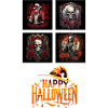 Retro Halloween skeleton Ensemble