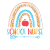 School Nurse Rainbow Leopard