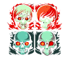 Cartoon Skull Brothers