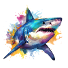 Aquarelle de requin