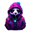 Panda à capuchon