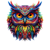 Psychadowly, un hibou psychédélique