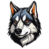Husky Dog Head