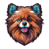 Pomeranian Dog Head