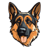 German Shepherd Dog Head
