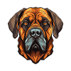 Mastiff Dog Head