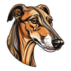 Greyhound Dog Head