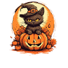 Cats Halloween Pumpkin Cat Lover