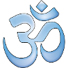 Om (Aum) Blue Symbol