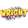 Wright benutzerdefinierter Name Comic-Buch-Stil Pop-Art,