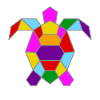 Geometrische bunte Schildkröte / Geschenkidee