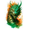 majestic dragon on fire