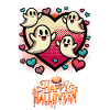 Retro Comic Chibi Ghost Heart Halloween T-Shirt