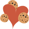 Herz mit Cookies
