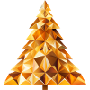 Golden Festive Shine: Radiant Christmas Tree